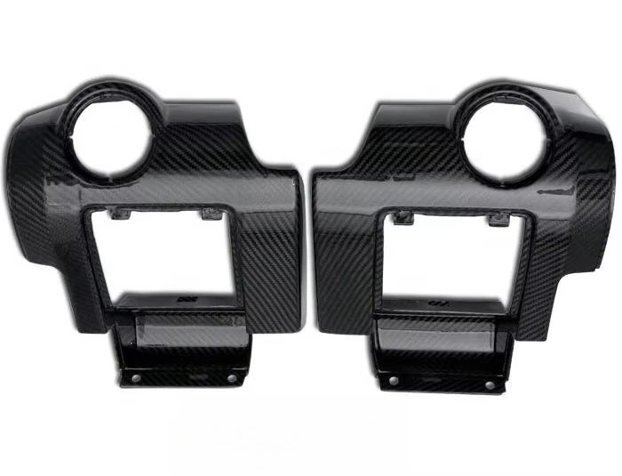 Trade Assurance Dry Carbon Trim Fit for 08-11Exige Elise S2 VVTi Engine LHD RHD a Post LHS & RHS Air Con Vents Surround Panel